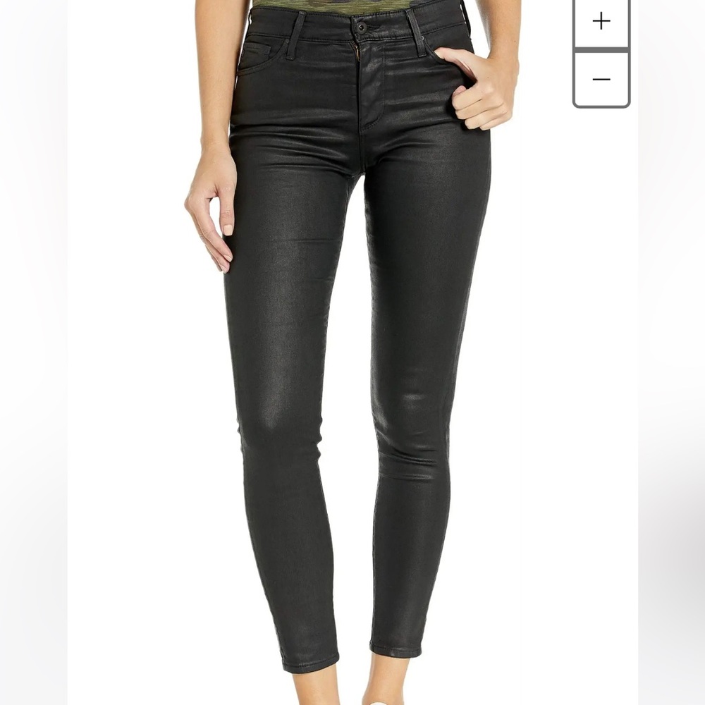 AG the legging ankle skinny leather jeans
